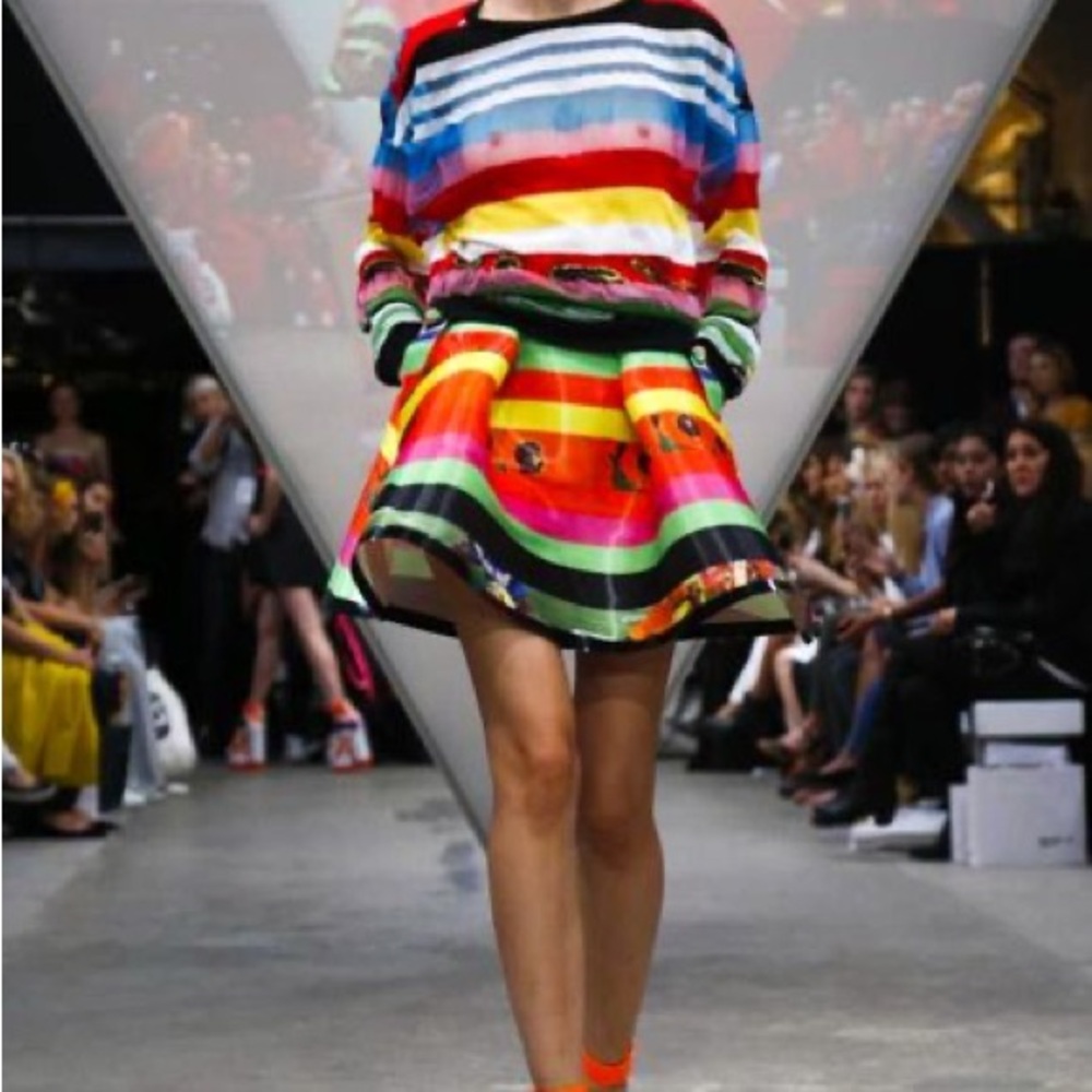 Fyodor Golan pleated skirt - Runway SS15 - Colour Block   $550 USD